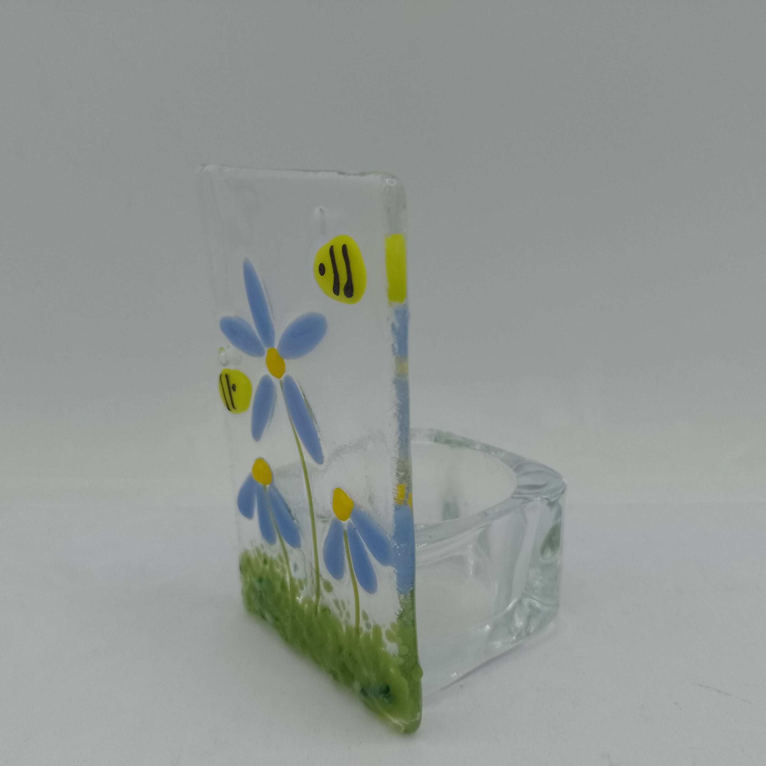 Fused Glass Flower Tealight