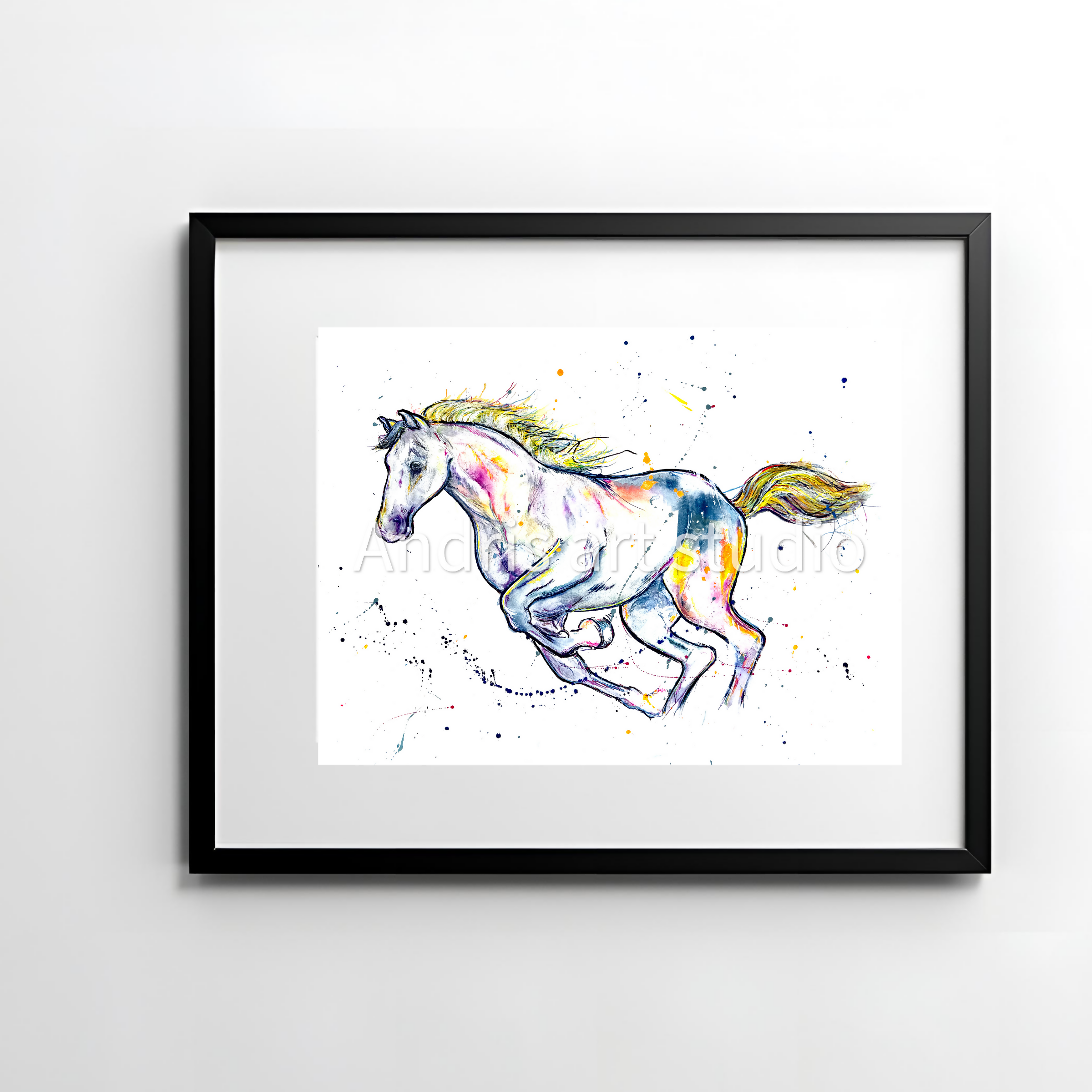 WHITE STALLION FINE ART PRINT