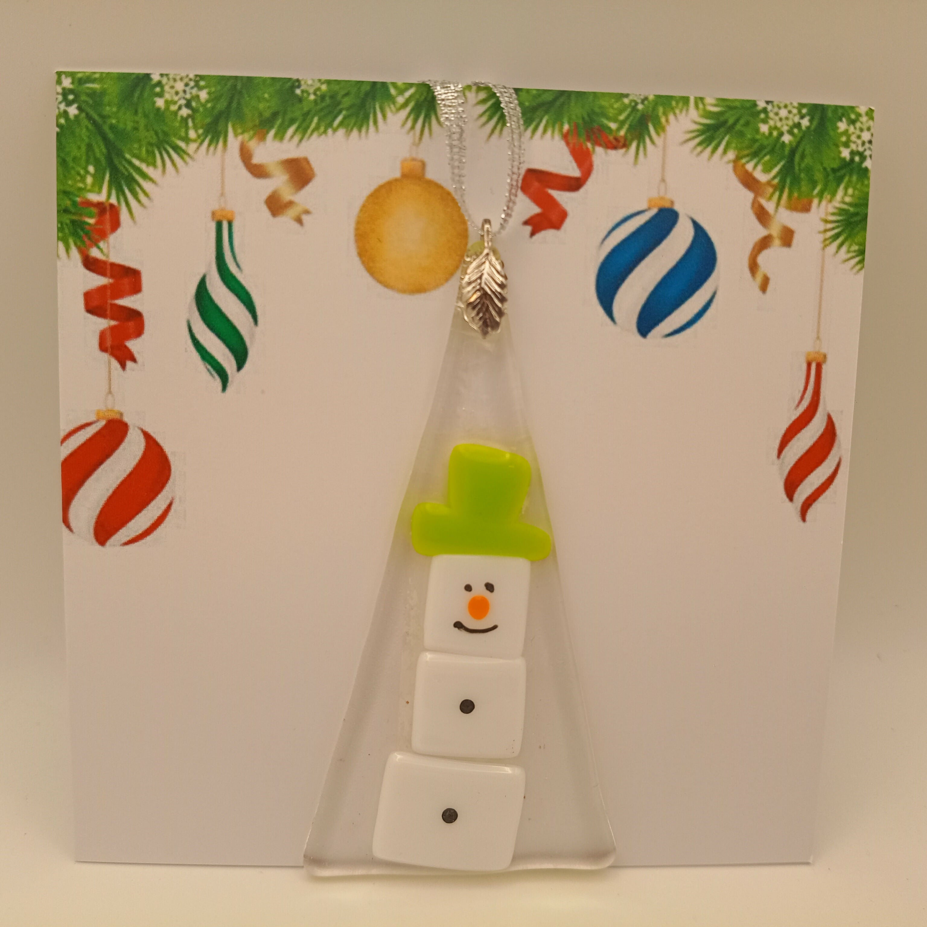 Fused Glass Christmas Card