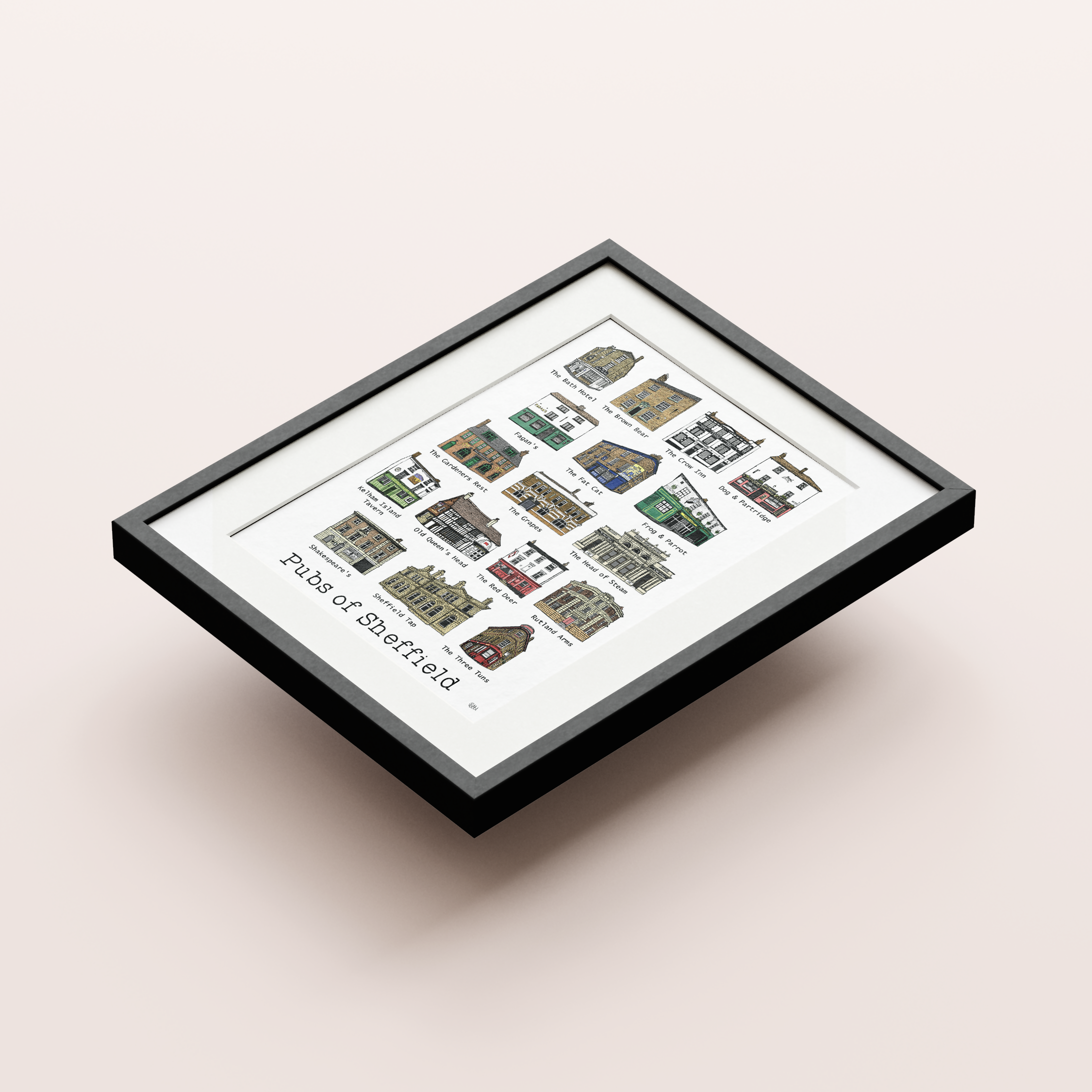 Pubs of Sheffield Print