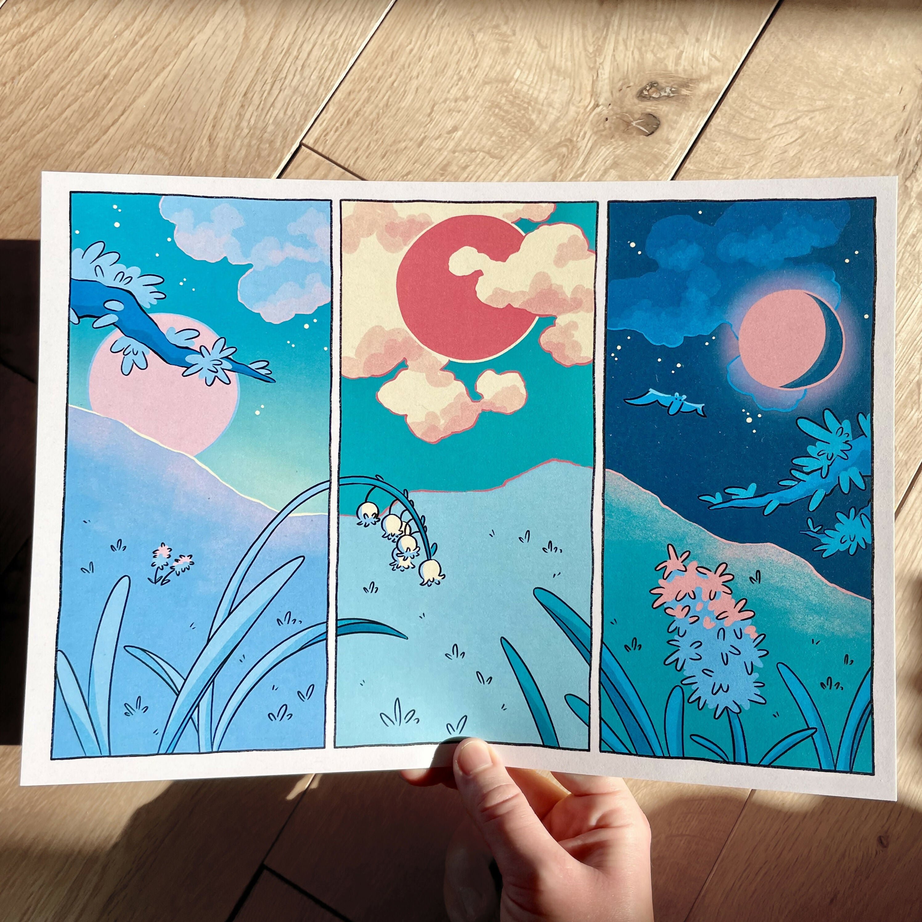 Morning, Noon, Night A4 print