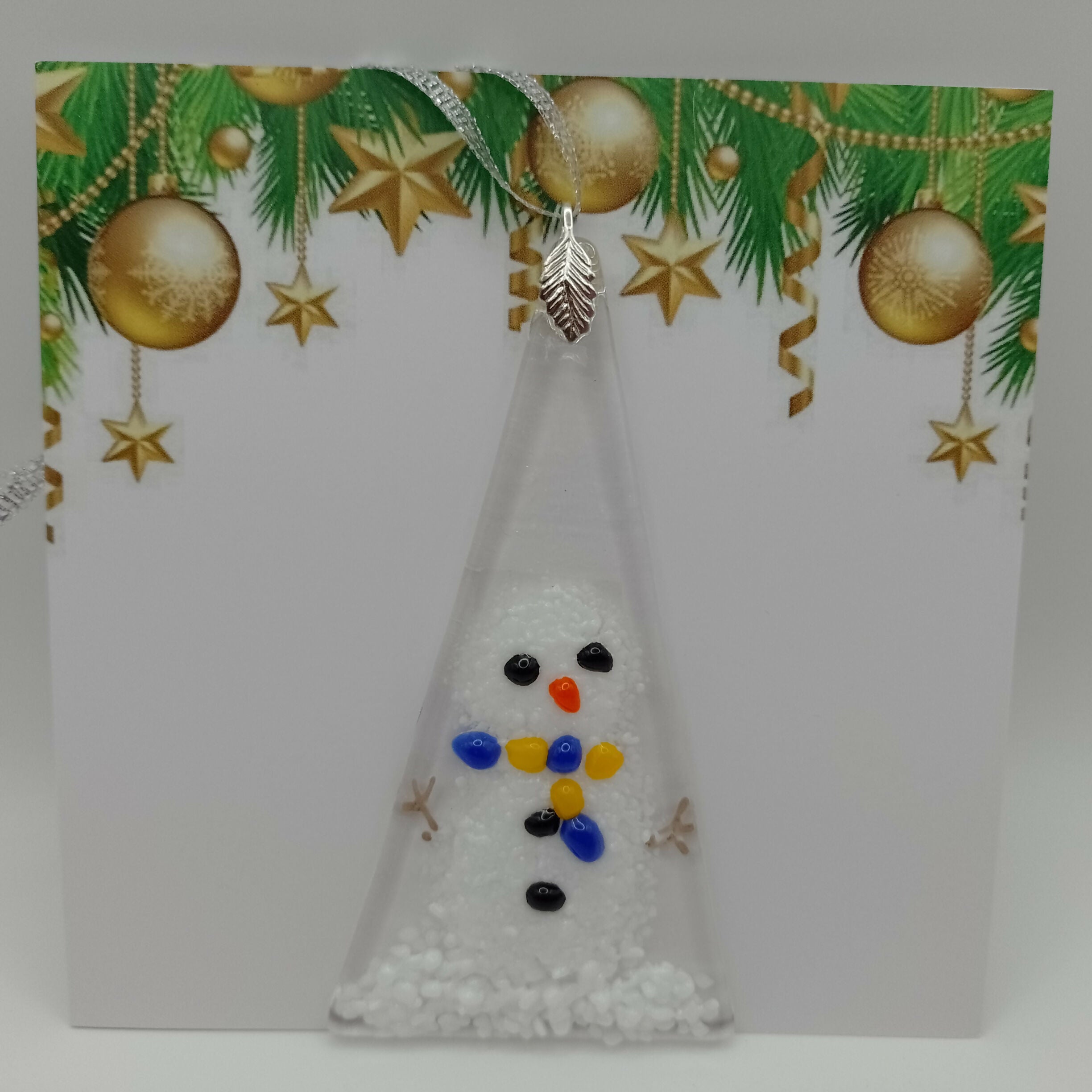 Fused Glass Christmas Card