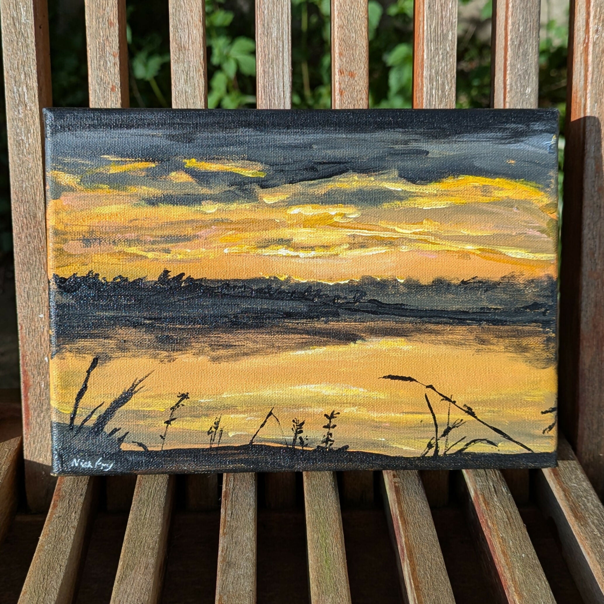 Original Acrylic Painting Of Gorgeous Sunset