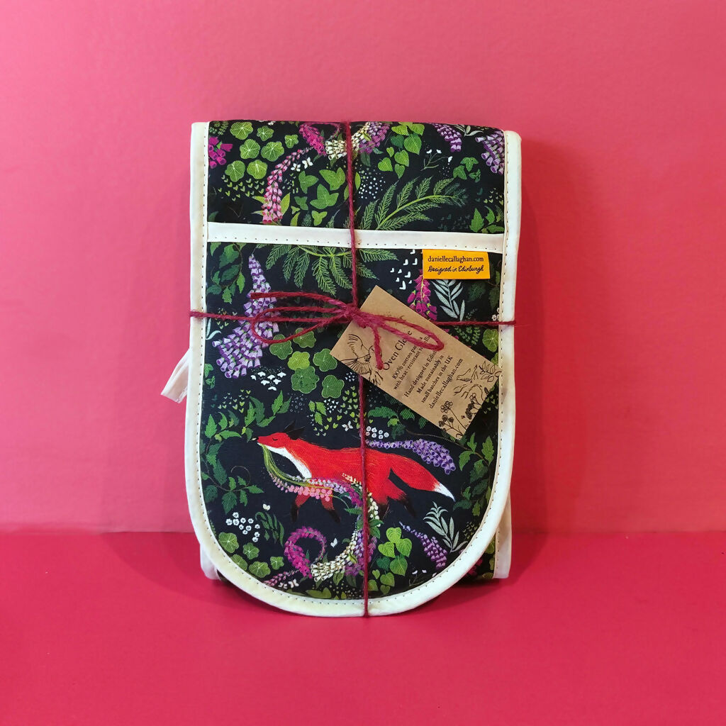 Fox and Foxgloves Oven Glove
