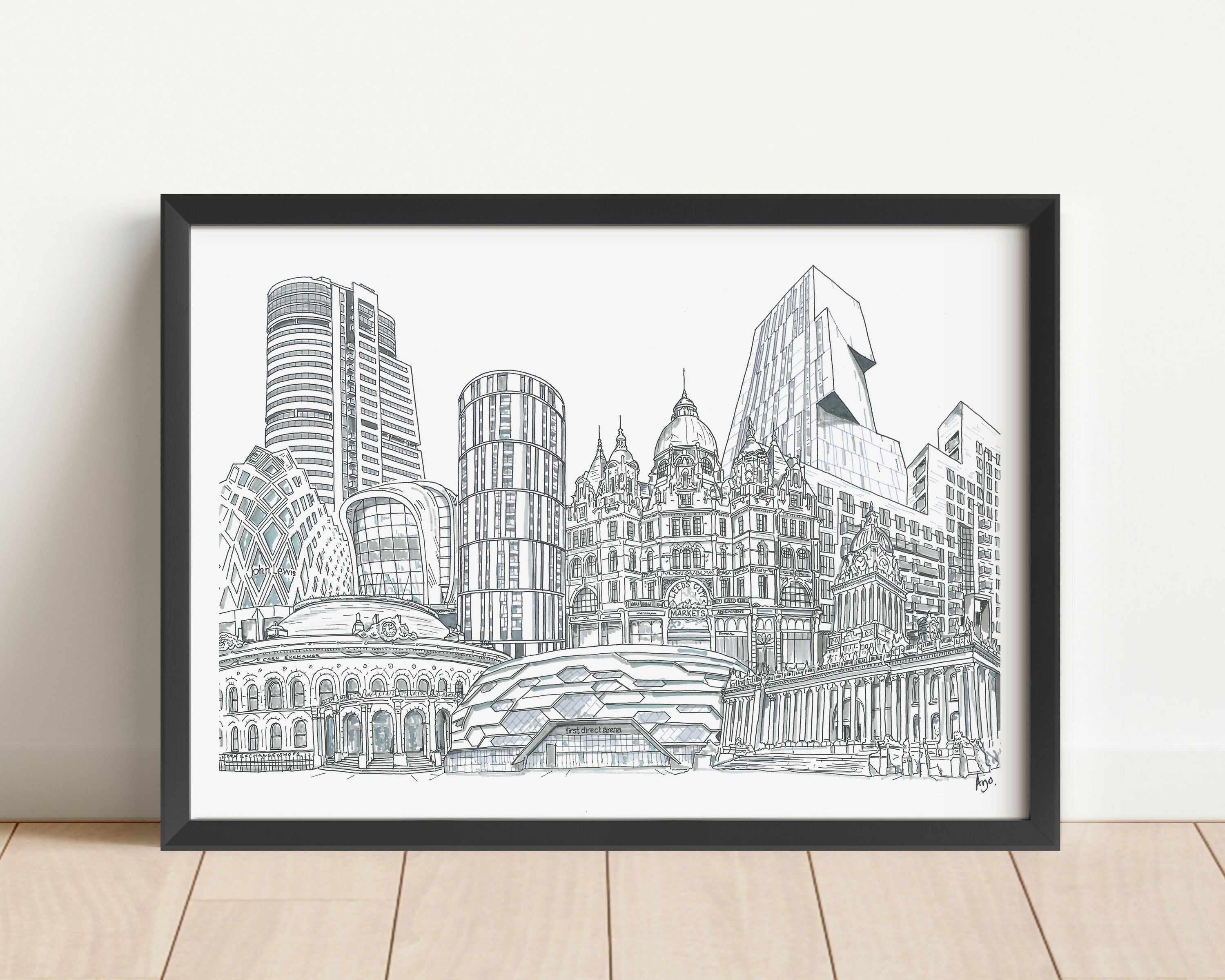 LEEDS CITY LANDMARK COLLAGE PRINTS