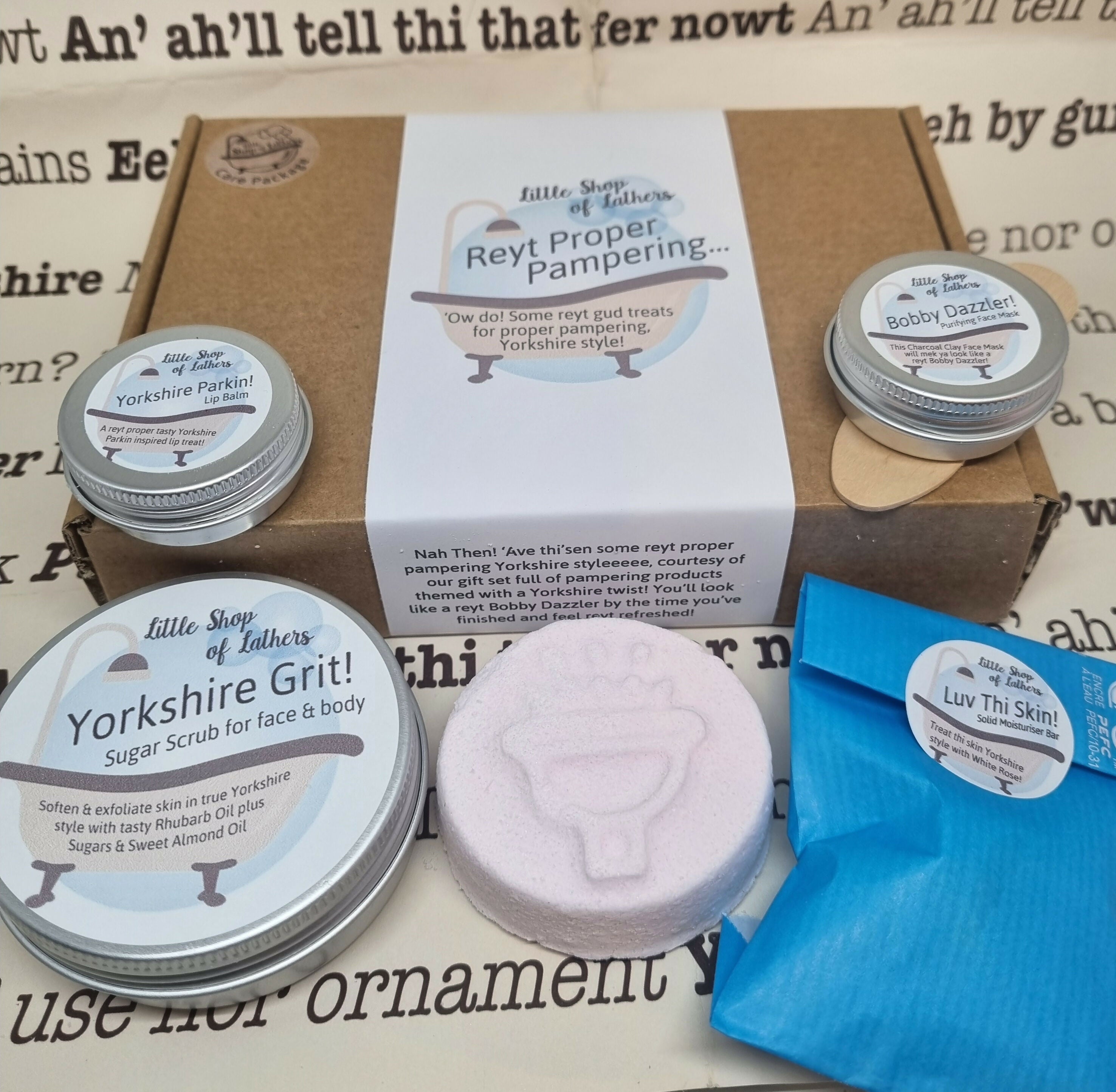 Reyt Proper Pampering! Yorkshire themed self care Gift Set