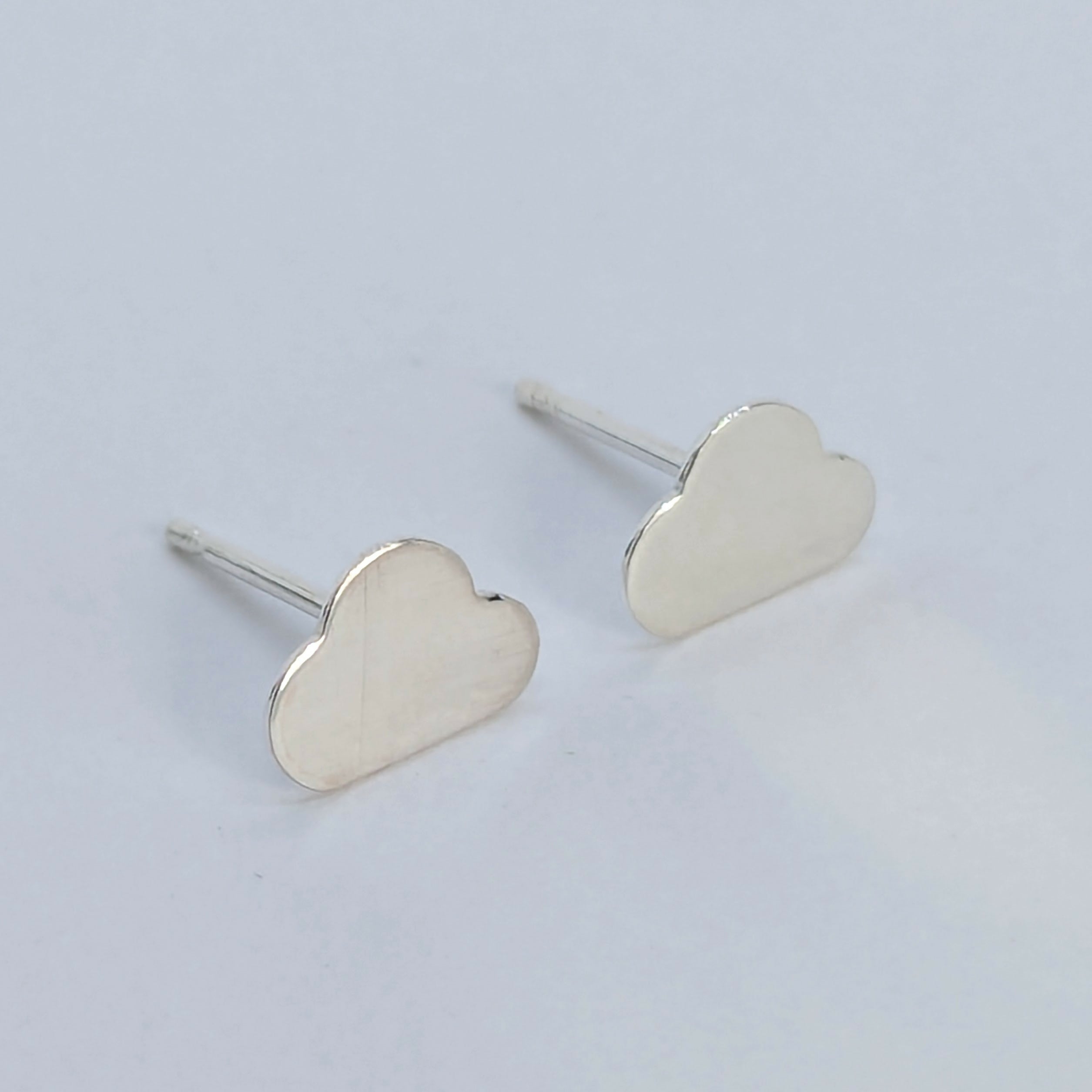 ‘Silver Lining’ Sterling Silver Tiny Cloud Stud Earring
