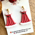 Polymer Clay Christmas Earrings / Handmade Festive Dangles / Xmas Jewellery