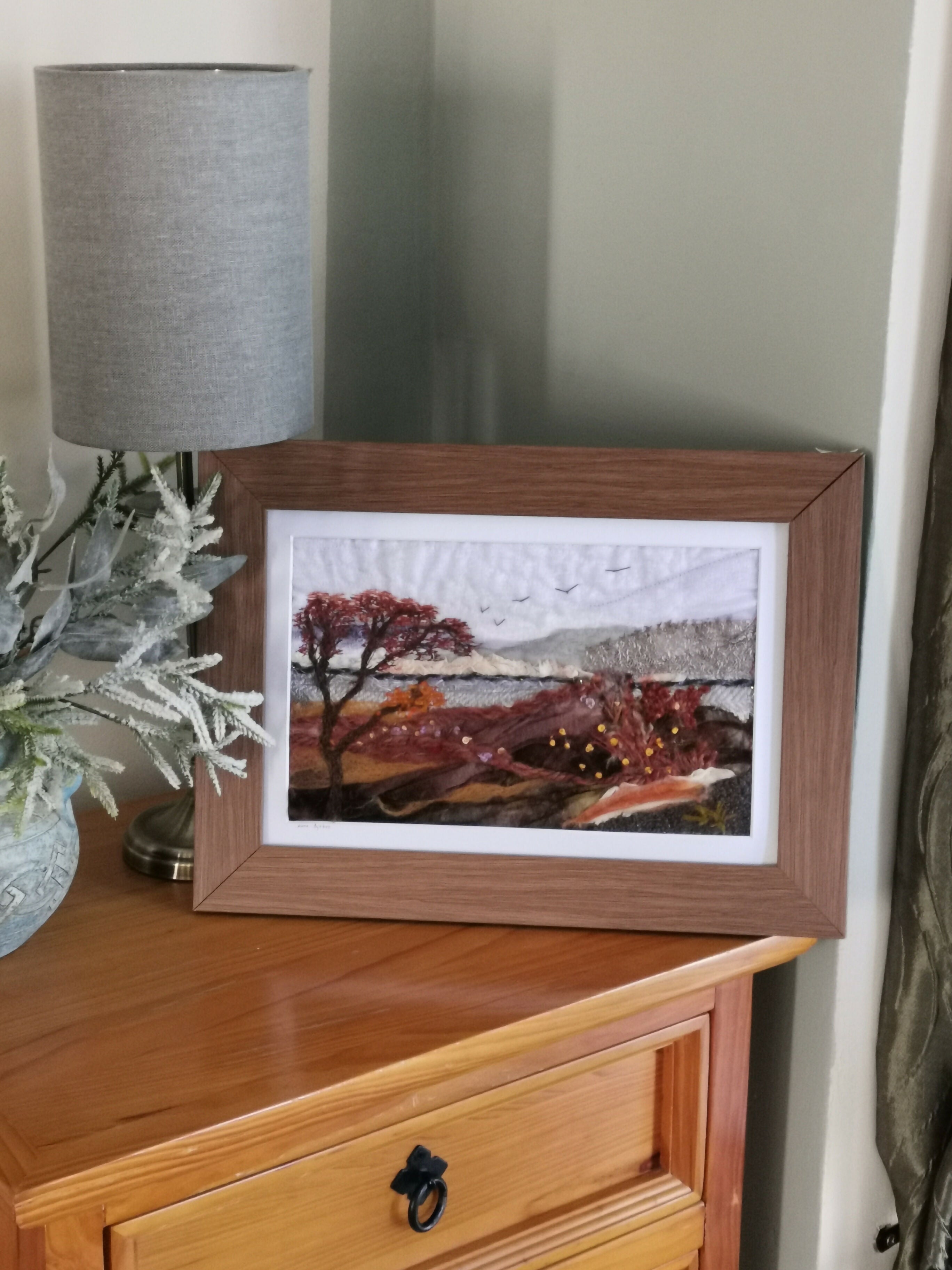 CALMNESS - Handmade Textile Landscape Collage