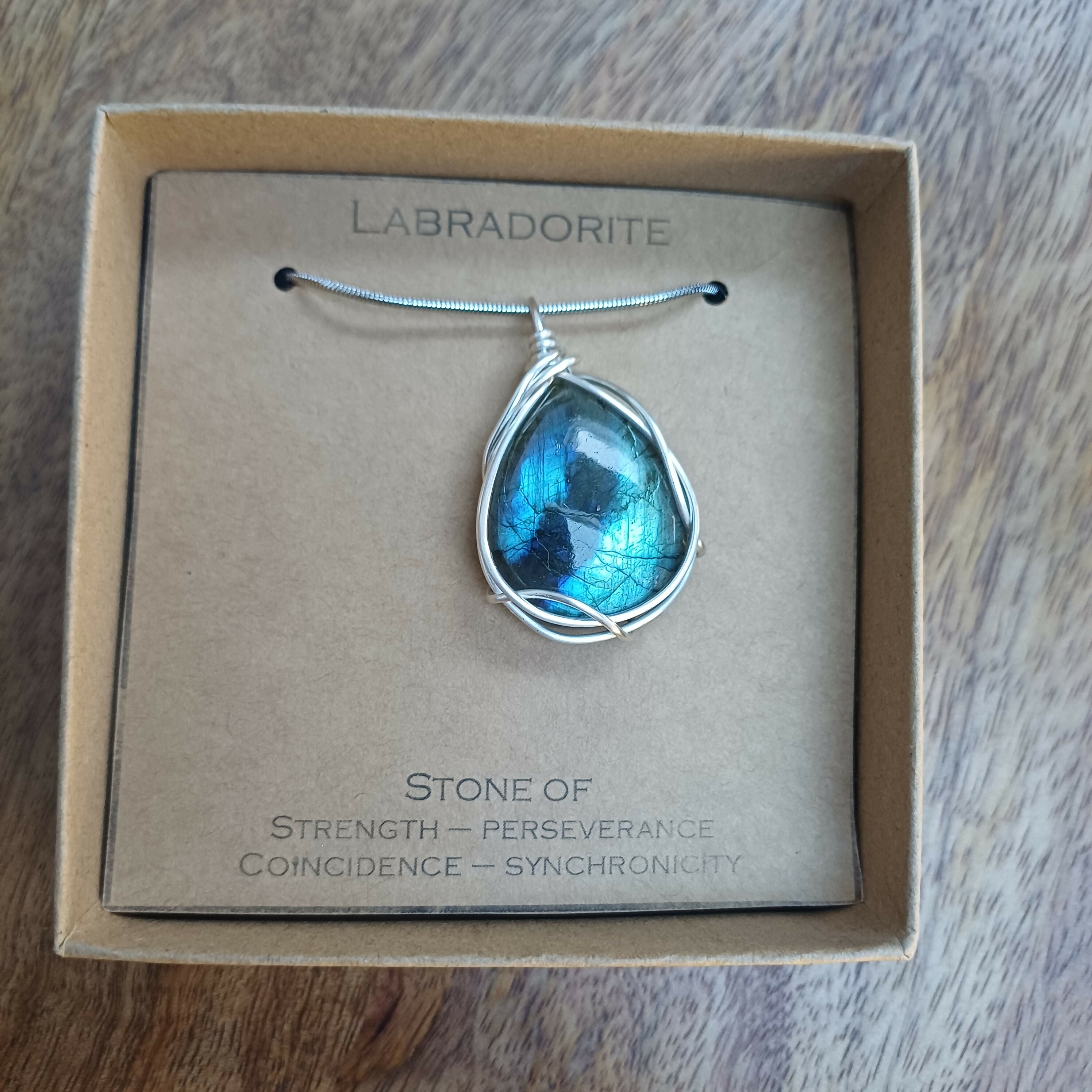 Labradorite Wire Wrapped Pendant