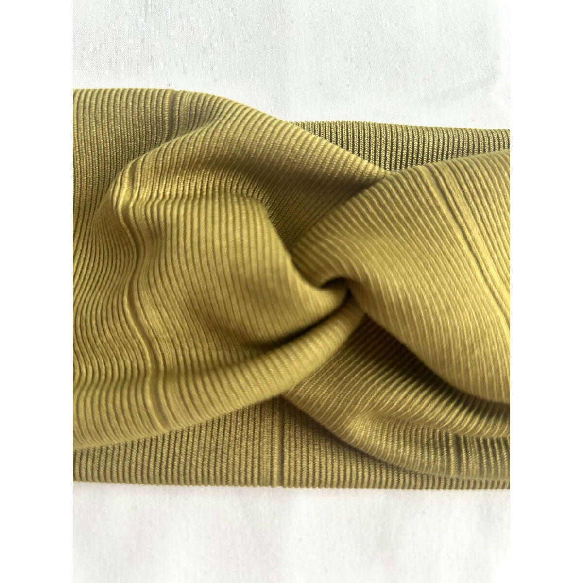 Olive Green Ribbed Jersey Headband
