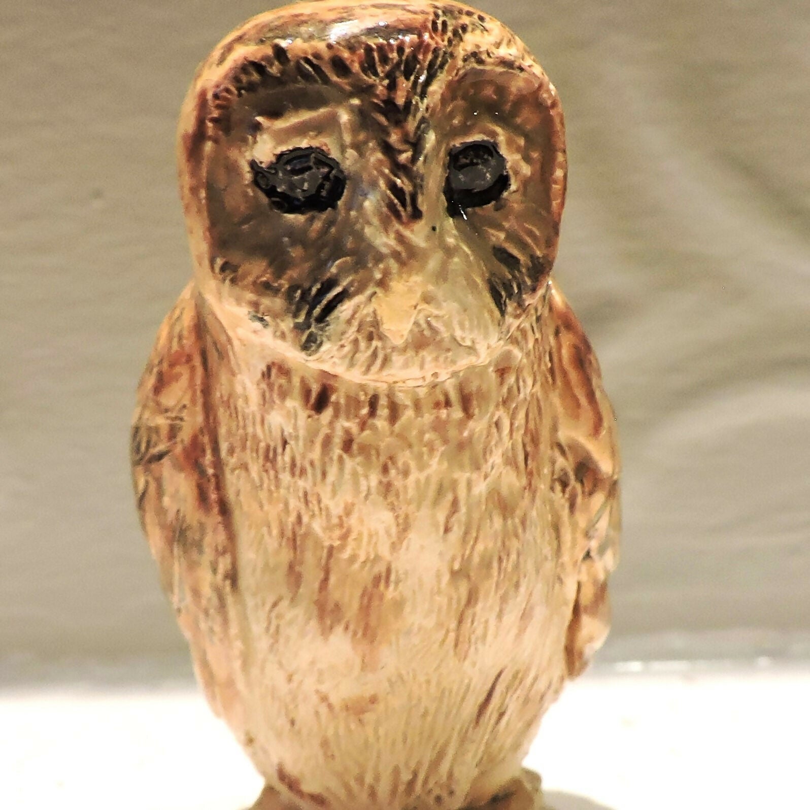 Ceramic Tawny owl sculpture, Robert