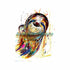 HAPPY 'JUST HANGING' SLOTH, PART OF THE 'ANIMAL ART COLLECTION'