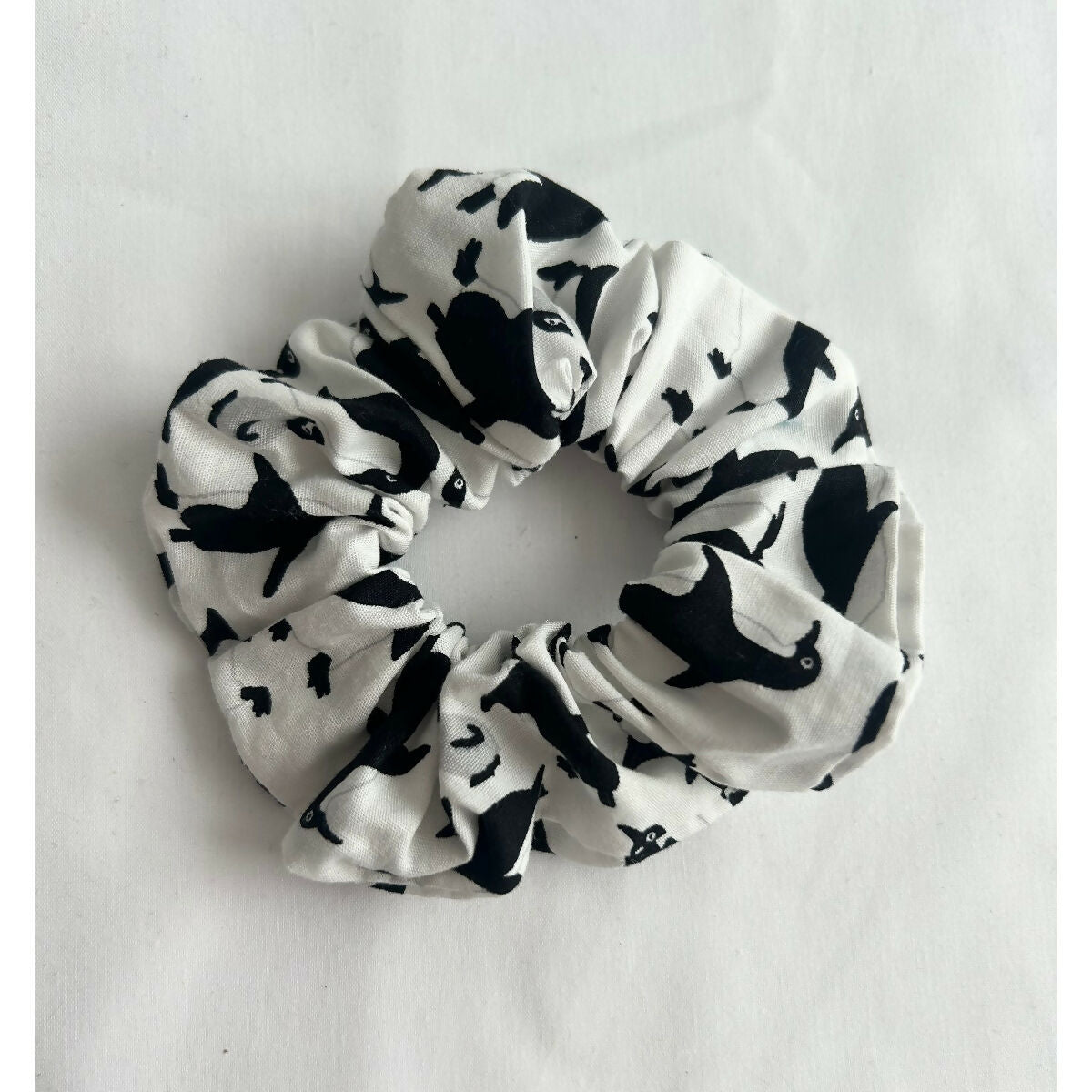 White Penguin Christmas Hair Scrunchie