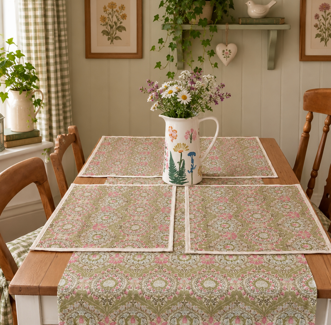 Table Runner and Four Placemats Set