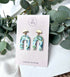 Aqua Collection - Arch Polymer Clay Earrings