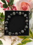 Labradorite and Black Agate Crystal Bead Bracelet