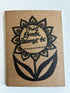 Hand-printed Mini Sketchbook with Flower Design.