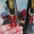 Handmade Resin Burgundy Bat Bows Boot Charms