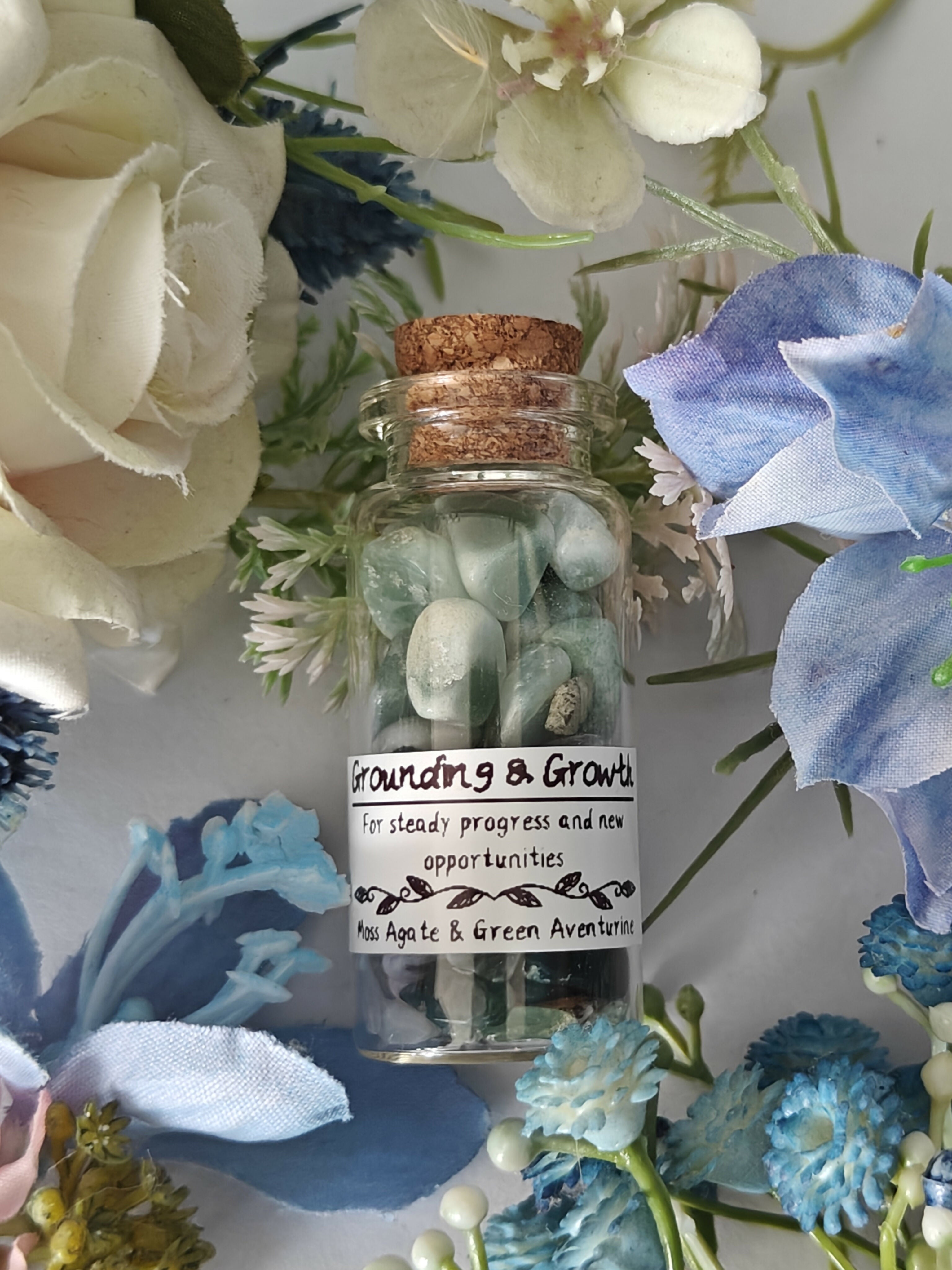 Grounding and Growth Crystal Intention Jar