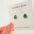Emerald Crystal Effect Stud Earrings