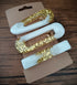 Set Of 3 Hair Clips With Glitter