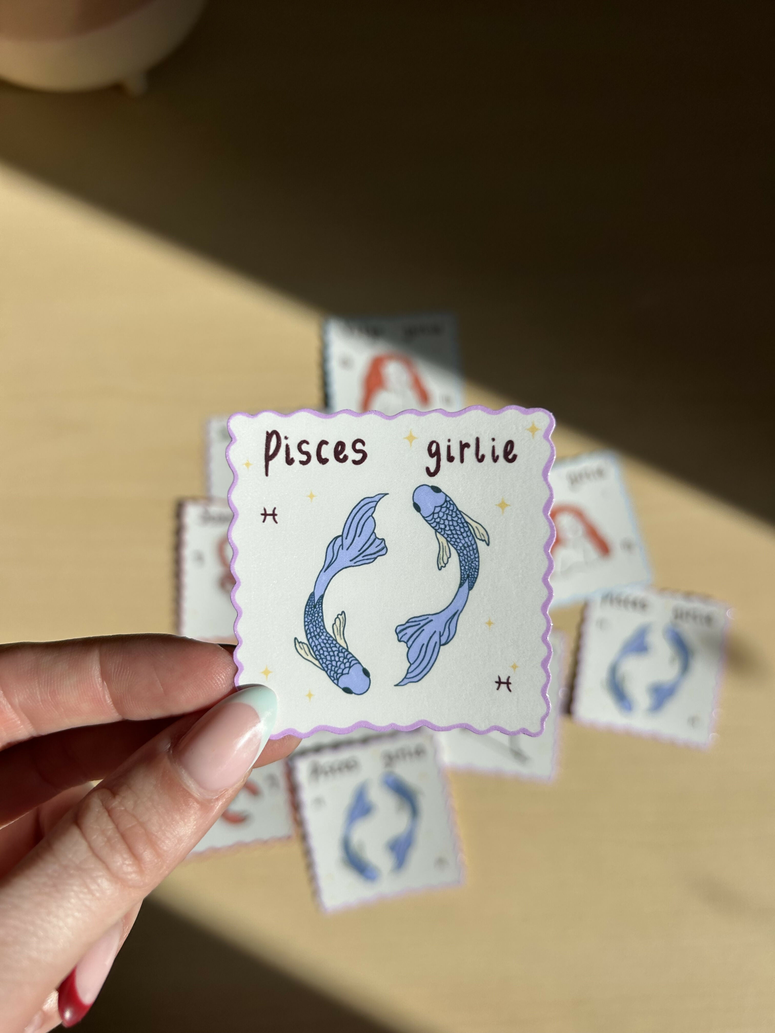 Pisces Girlie Sticker