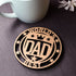 World's Best Dad Laser Cut Wooden Coaster