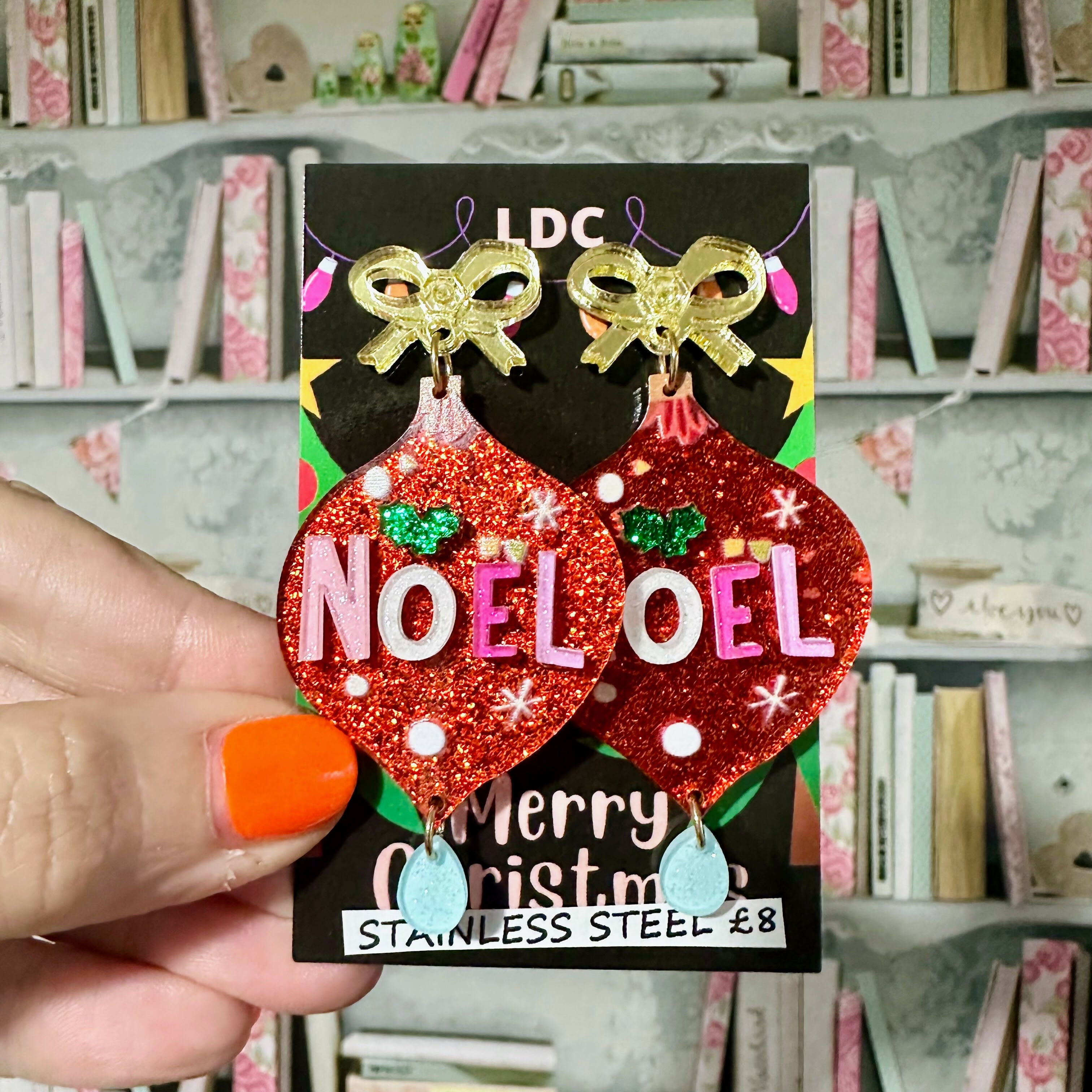 Noel Christmas Ornament Earrings