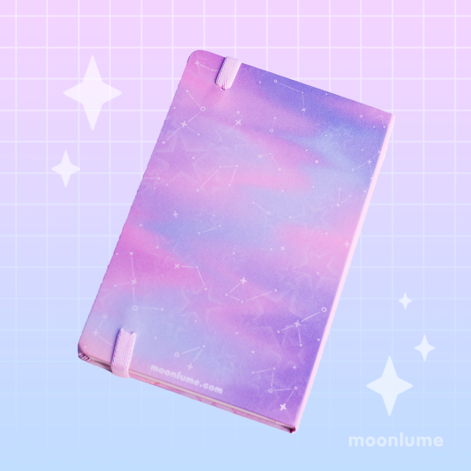 Hardcover Journal - Pink Fish Cosmic Swim