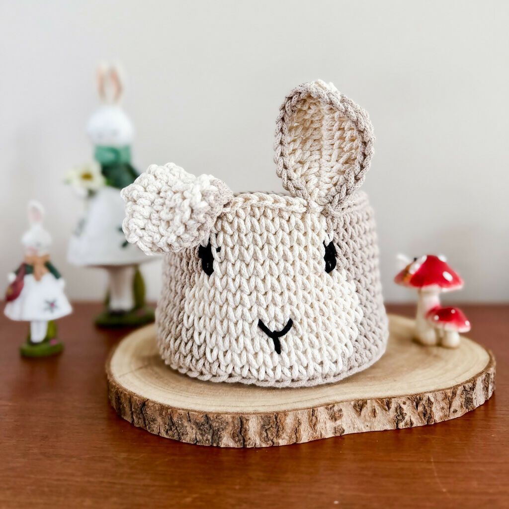 Crochet Rabbit Basket