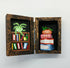 Clay Book and Plant Diorama in a Painted Box
