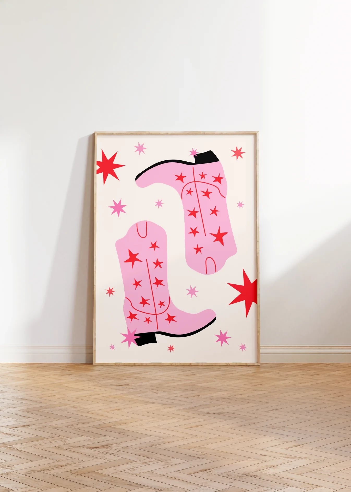 COWBOY BOOTS WALL ART PRINT