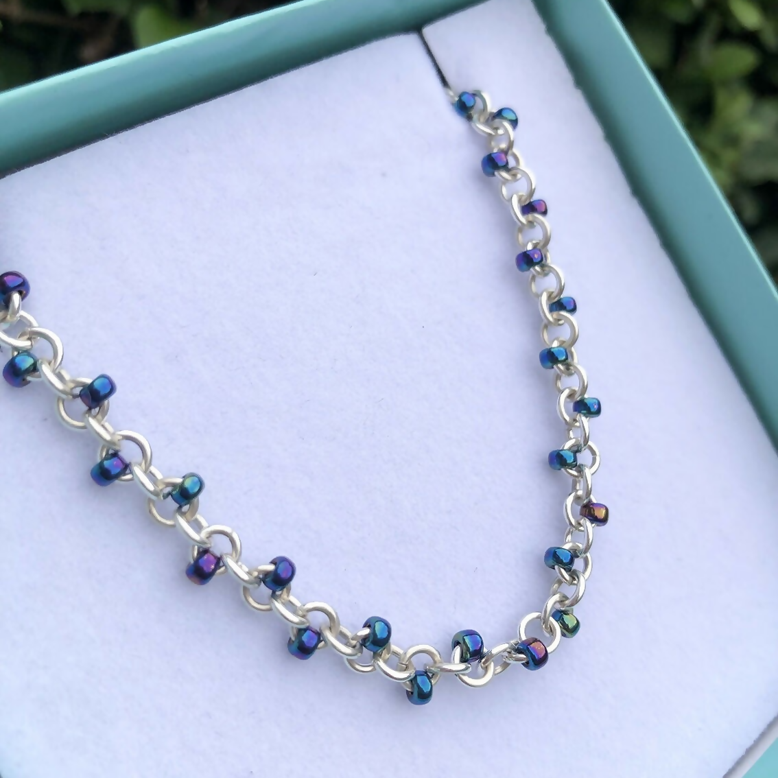 Sterling Silver Miyuki Dots Necklace