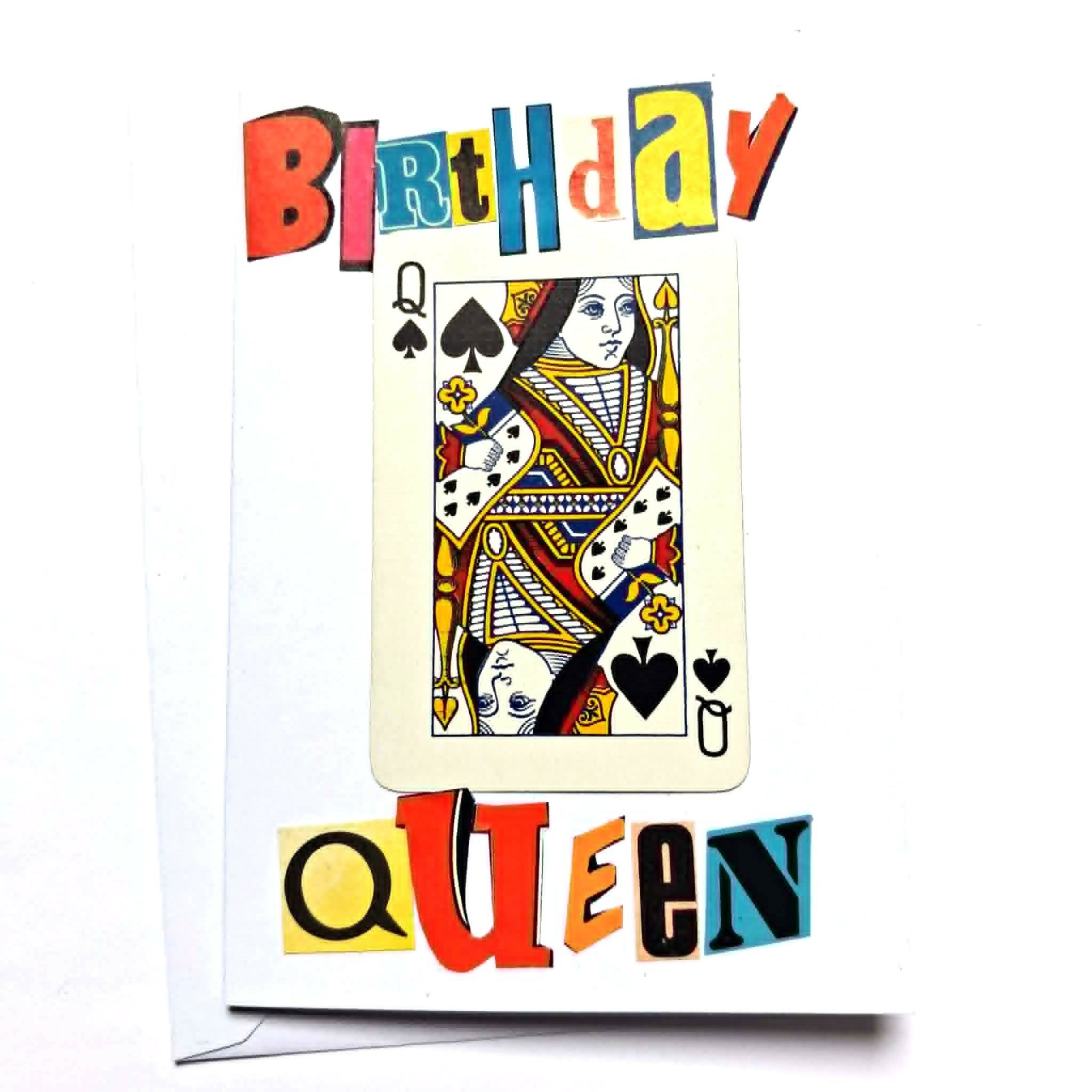 Birthday Queen Upcycled Birthday Card