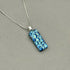 Green & Blue Raindrop Dichroic Glass Necklace and Earrings Set - Sterling Silver, Handmade by Jade Tapson Glass