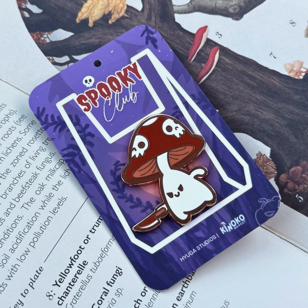 Spooky Mushroom Jab Enamel Pin