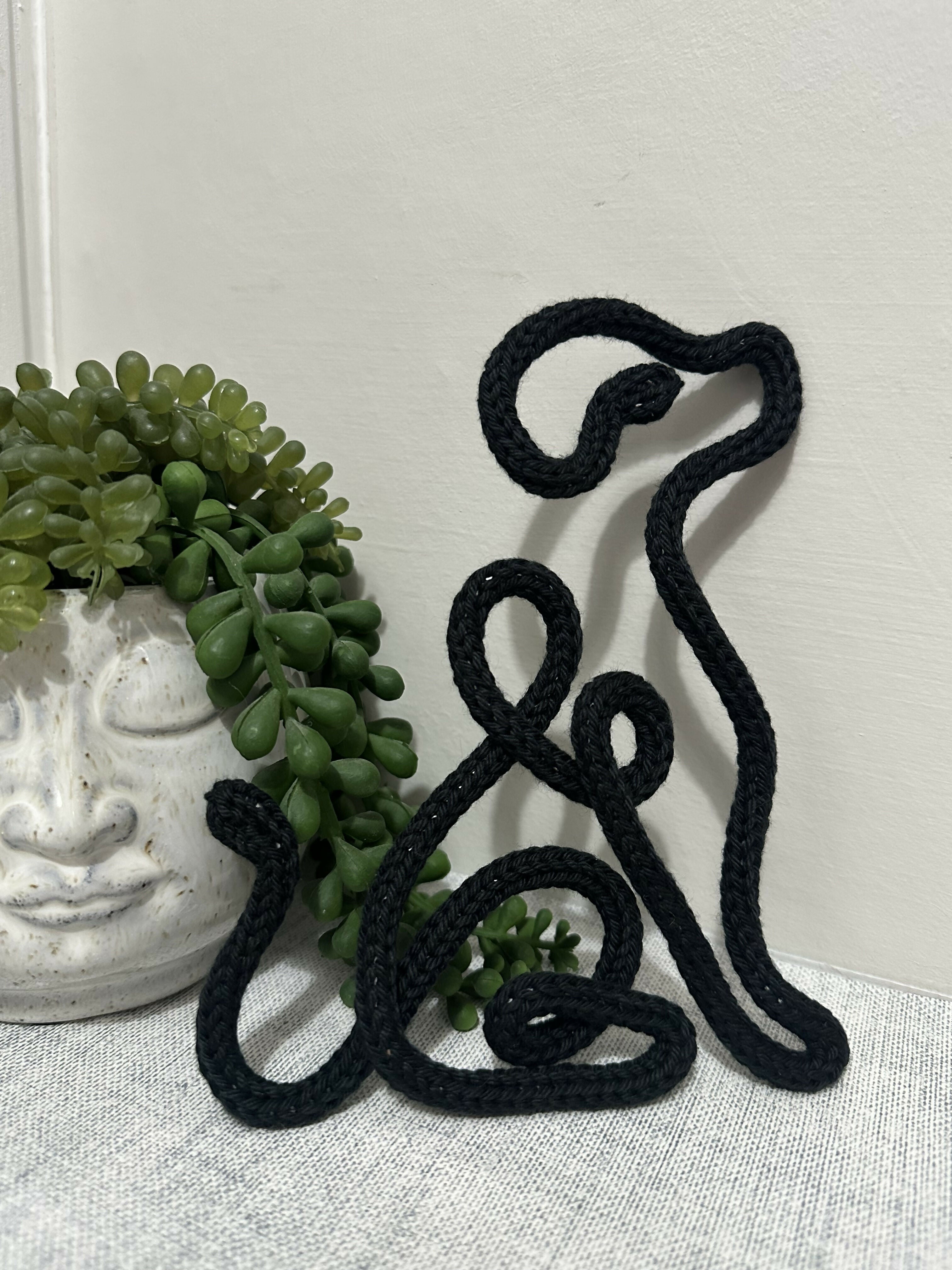 Dog Silhouette Wire Decoration
