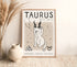 Taurus Star Sign Cat Print