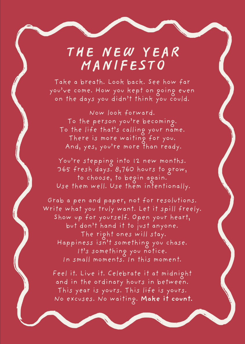 New Year Manifesto Card