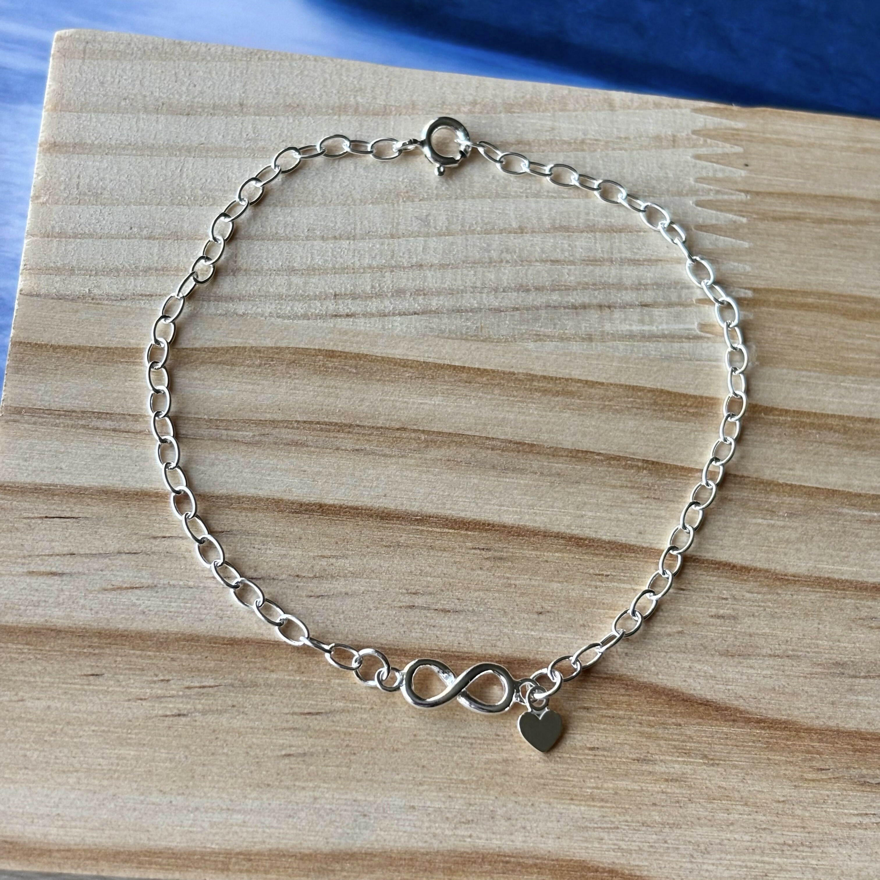 Sterling Silver Infinity Love Bracelet