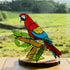 Stained Glass Macaw Parrot Ornament