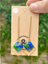 Geometric polymer clay dangle earrings