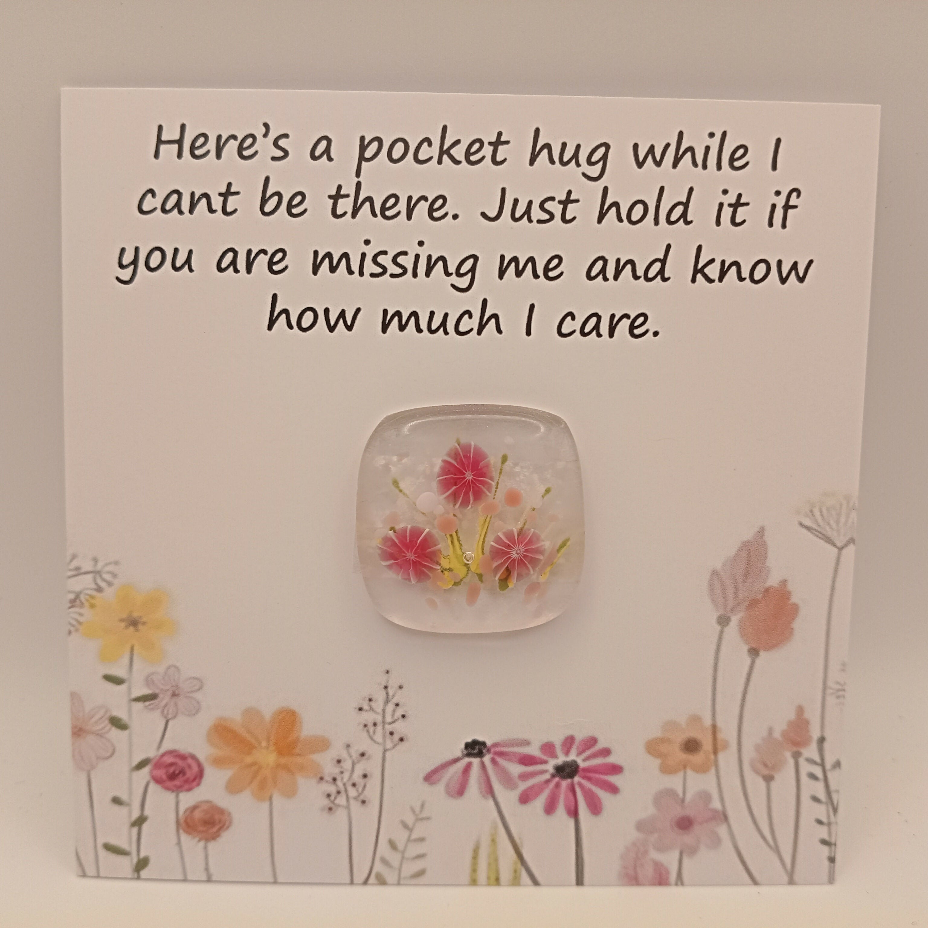 Fused Glass Pocket Hug Card