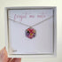 Pressed Flower Colourful Hexagon Necklace Silver Plated