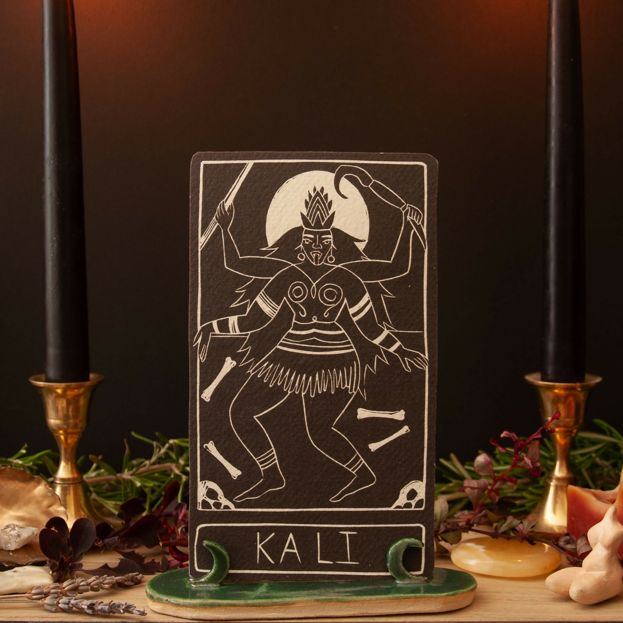KALI GODDESS ALTAR CARD