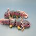 3D Printed SMALL: Articulated Sensory Fidget Animals friends Axolotl (Rainbow Candy / Pink) 11cm