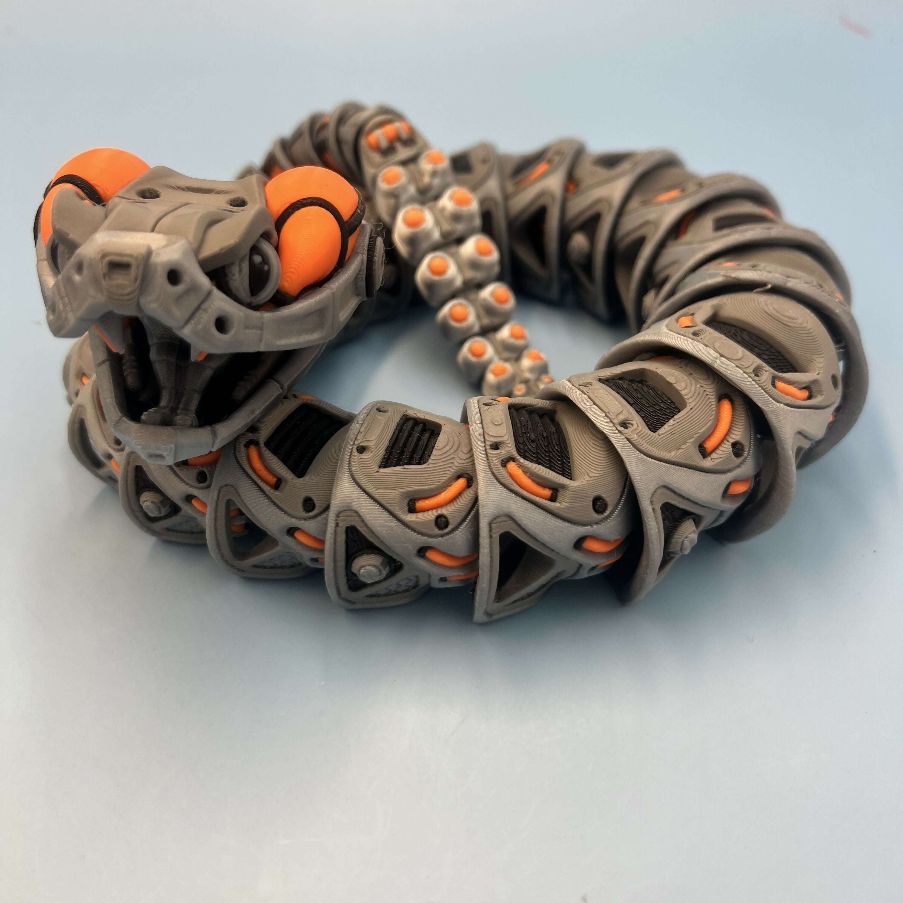 3D Printed EXTRA LARGE: Articulated Sensory Fidget Animals friends Robot RattleSnake 64cm