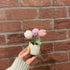 Pink Tulips in Crochet Pot