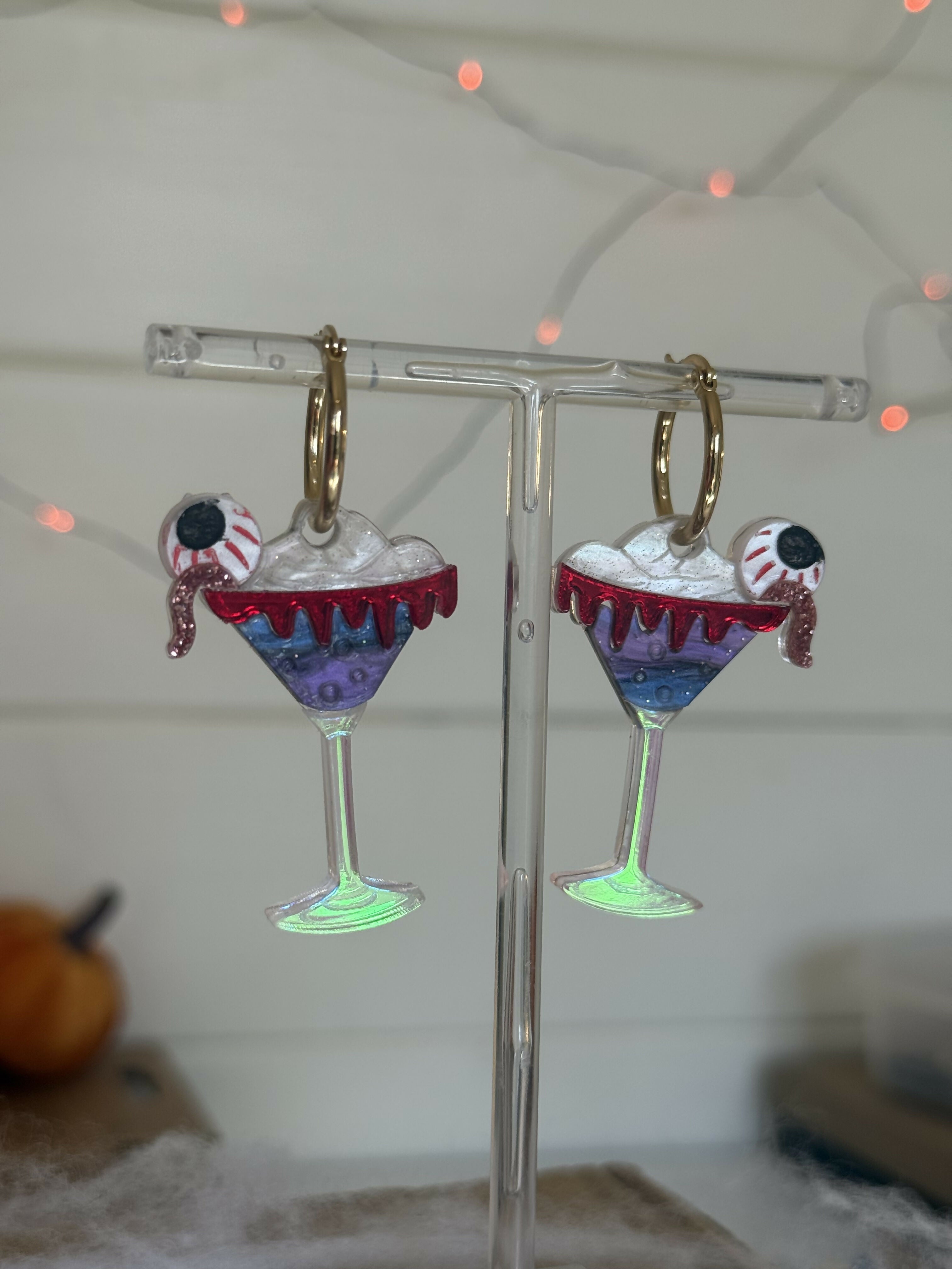 Spooky Eyeball Margarita Earrings